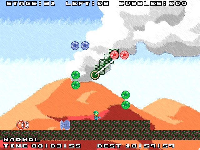 ステージ内にある丸い種を全部取るとクリアとなる