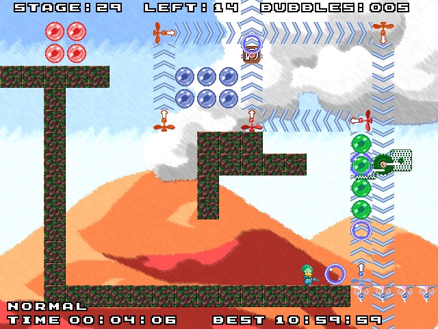 泡が移動する方向が変わるプロペラなどステージは仕掛けだらけ