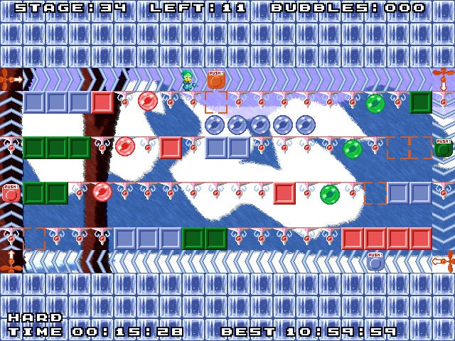 同じ色のブロックが消せるスイッチがあるステージも