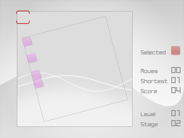 画面を回転させ、縦にすると重力でブロックが縦に積み上がって繋がる