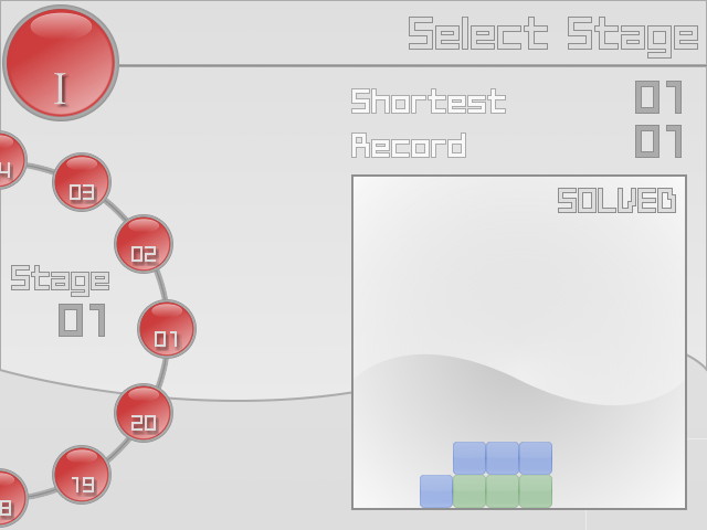 難易度の低いレベルIではブロック数も少ない。ここからプレイしよう