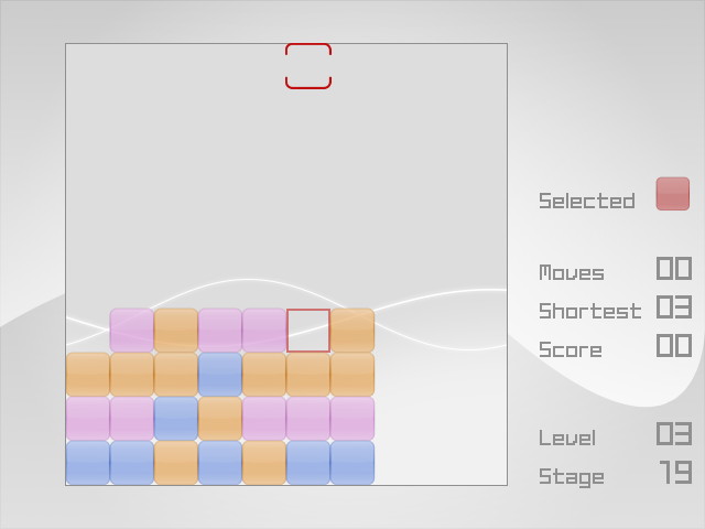 ブロックの数が増えると難易度もアップ。試行錯誤しながら最短クリアを目指そう