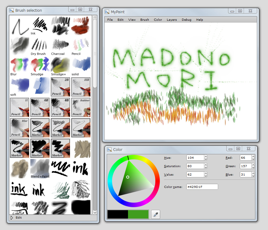 「MyPaint」v0.7.1