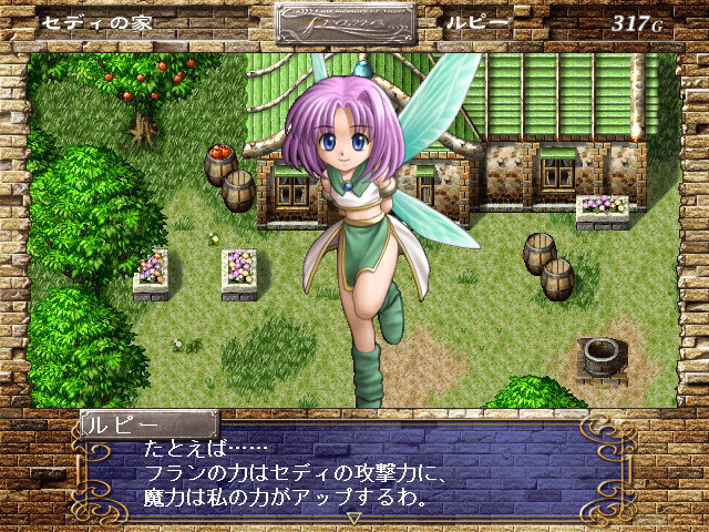 セディと旅をする妖精のルピー。アドバイスをくれる