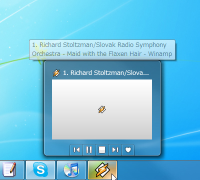 「Win7 Taskbar」（「Winamp」用）