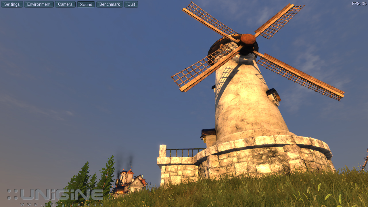 環境の変化をリアルタイムかつ物理法則に忠実にシミュレートしたベンチマーク画面