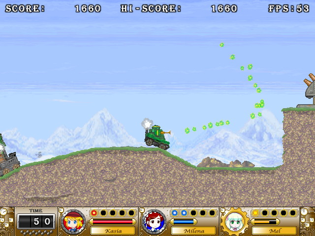 メルの誘導砲は敵に向かって自動的に飛んでいく