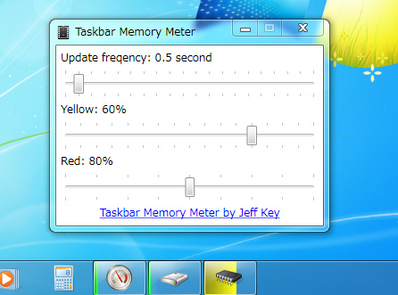 「Taskbar Meters」v1.1