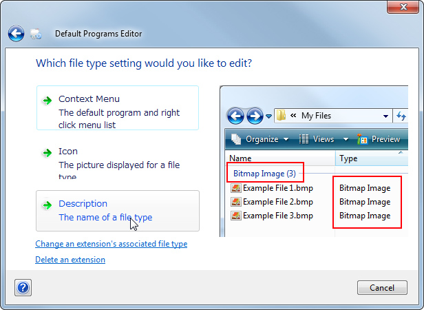 “File Type Settings”項目