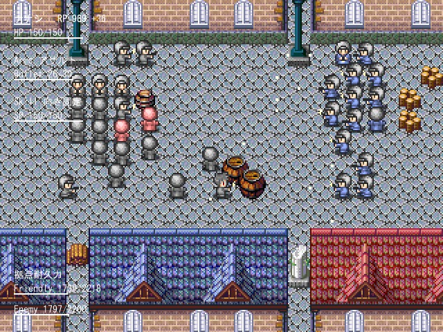 戦闘は自軍兵士と共に集団戦。障害物に隠れながら敵兵士を銃撃していく