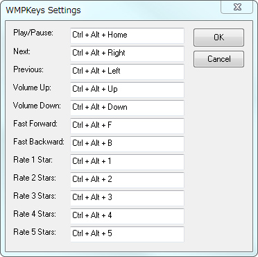 「WMP Keys」v1.2.0.0