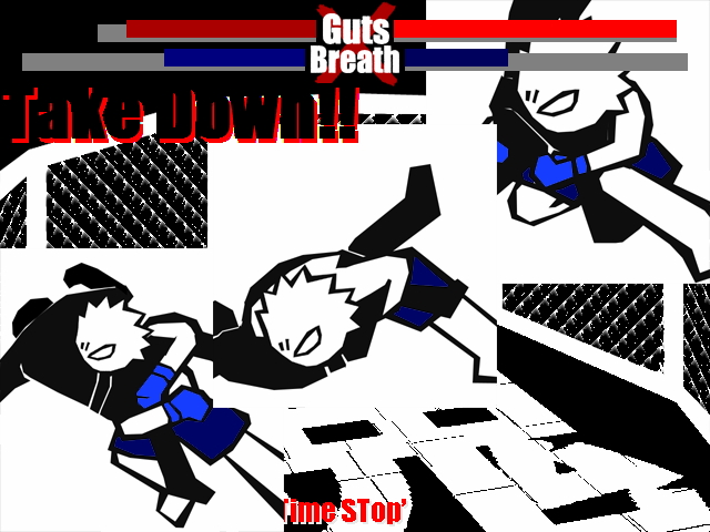 グラウンドが得意なキャラはとくかく相手をタックルなどで倒すことが重要