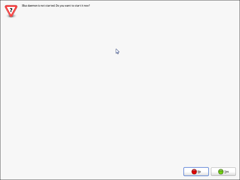 初期状態でそのまま“ibus-setup”コマンドを入力してもエラーが発生する