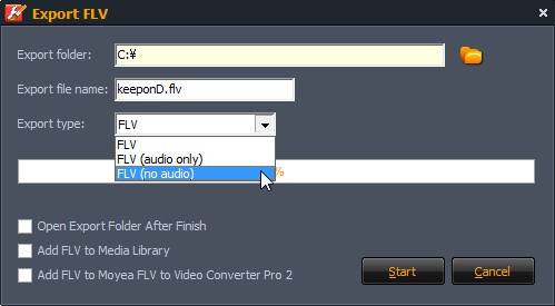 動画の保存画面