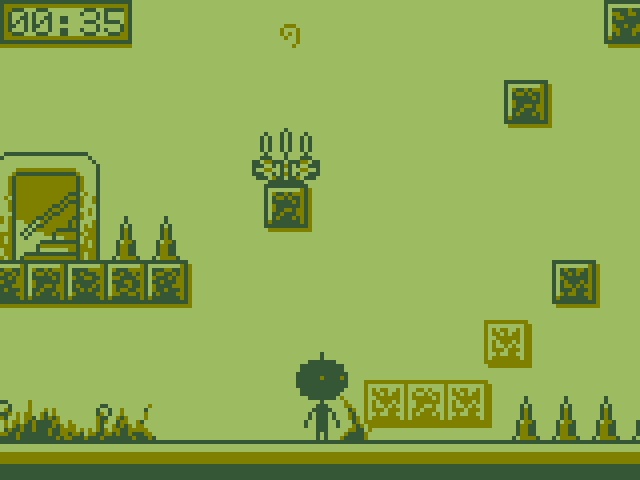 明るい色のブロックは触れるとミス。慎重かつすばやい行動が必要だ