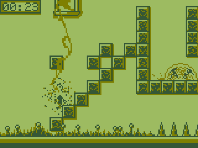 ステージが進むとブロックの側面に触れただけでミスとなる