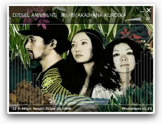 動画再生時はスペクトラムバーを表示することも可能