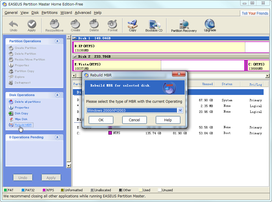 「EASEUS Partition Master Home Edition」v5.5.1