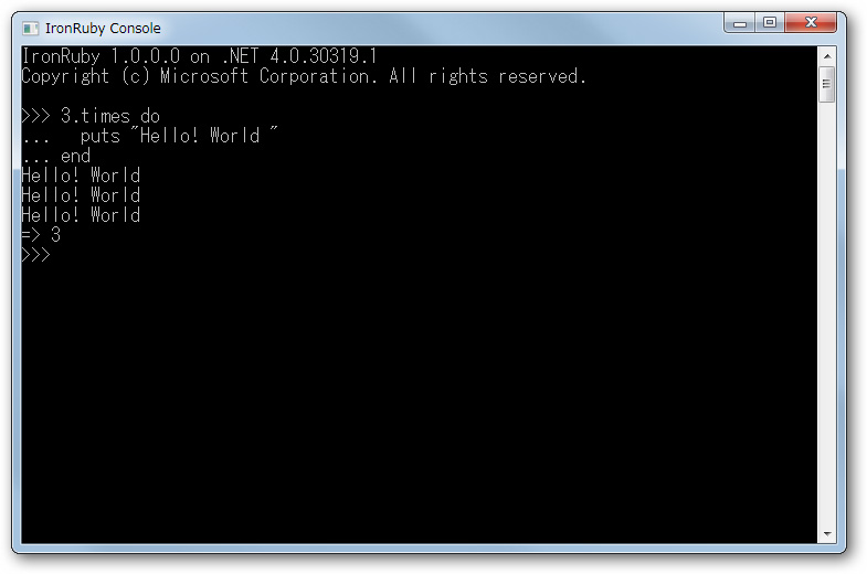 「IronRuby」v1.0