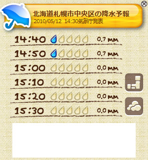 “降水ナウキャスト”機能
