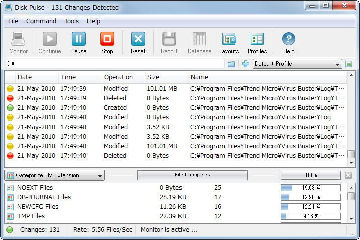 「Disk Pulse」v1.6