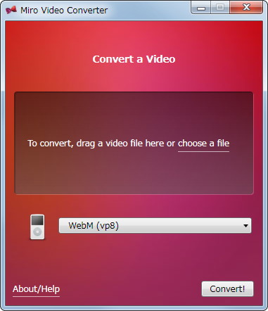 「Miro Video Converter」v2.0