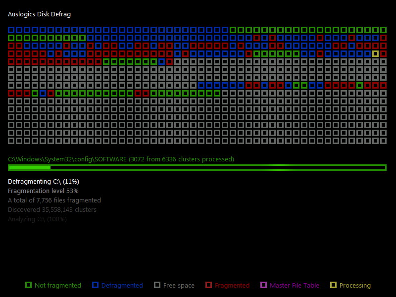 「Disk Defrag Screen Saver」v1.1.1.50