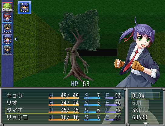 拳による攻撃と状態異常を与えるスキルが得意なタマオ