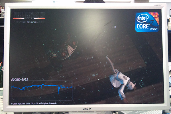 ベンチマークをフルスクリーンで実行