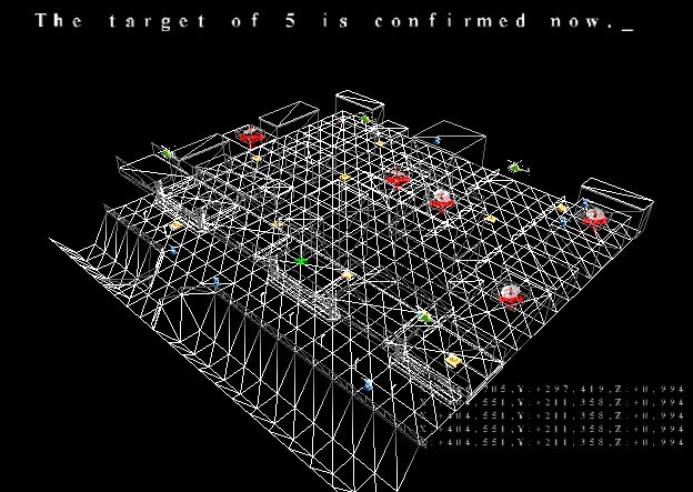 ステージ開始前のブリーフィングではターゲットの位置など重要な情報が表示される