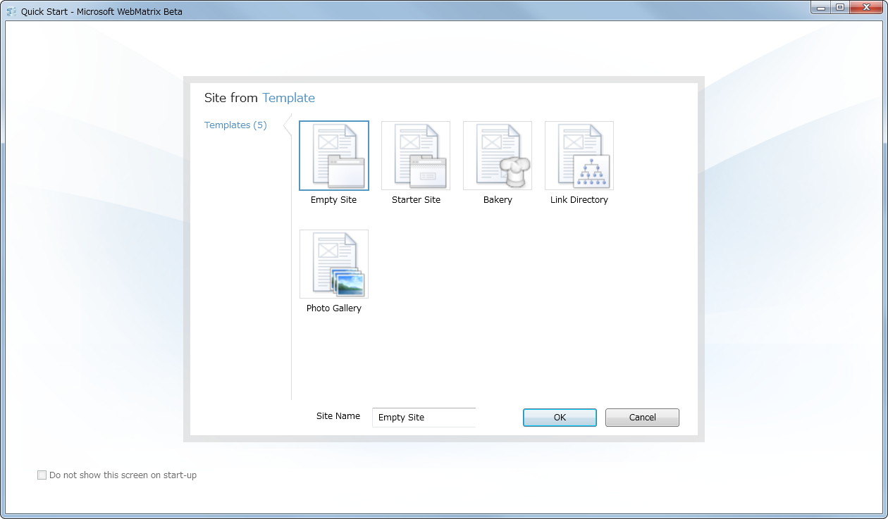 各種テンプレートや既存のオープンソースWebアプリを利用して新しいWebサイトを作成