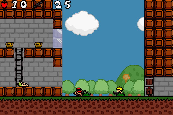 熟れる前のバナナを売りさばく悪人を倒す横スクロールアクション