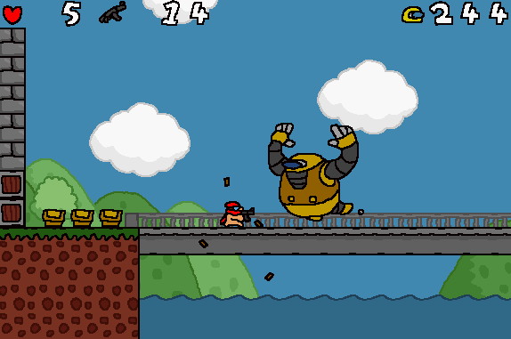 数ステージごとに登場するボスは非常に強力。慎重に動きを見極めよう