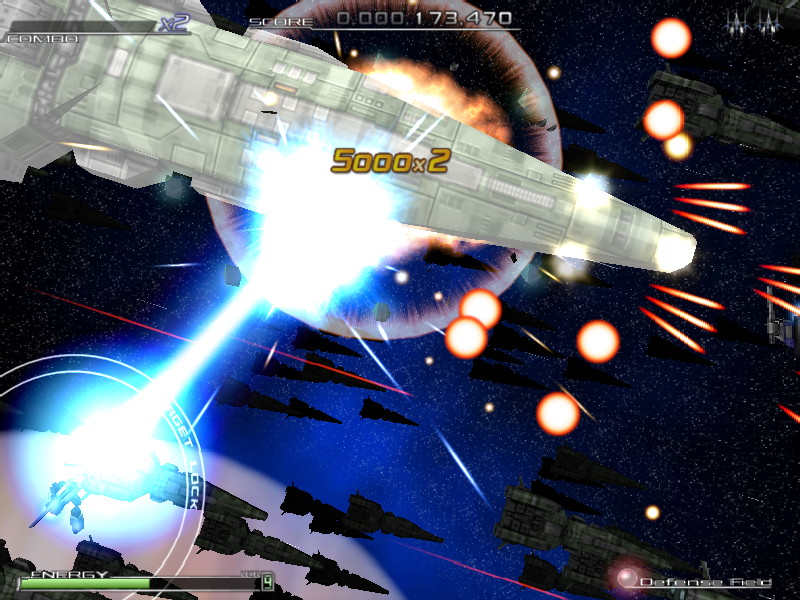 バスターライフルは一方向のみの攻撃だが威力が高い