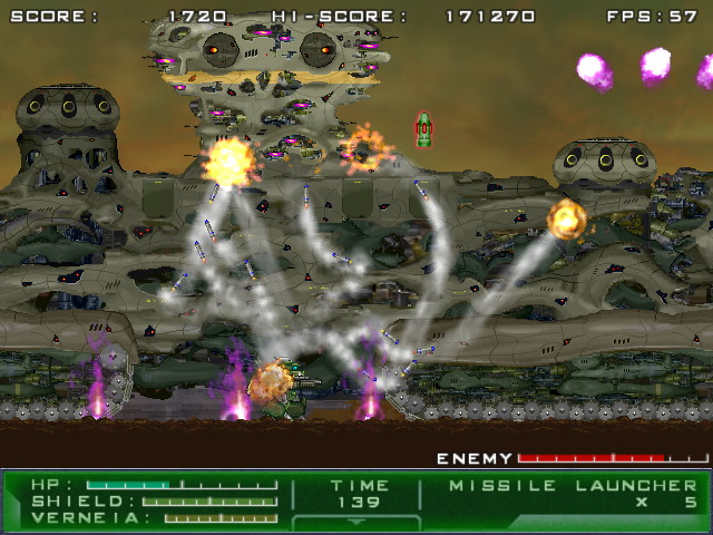 特殊武器の“ミサイルポッド”は自動的に敵を追尾するのが便利