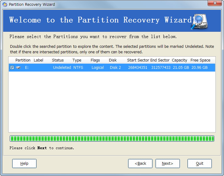 復元作業はウィザード形式になっており、手順に従うだけで簡単に行える