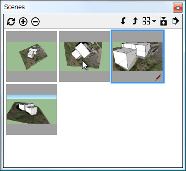 “Scenes”パネル