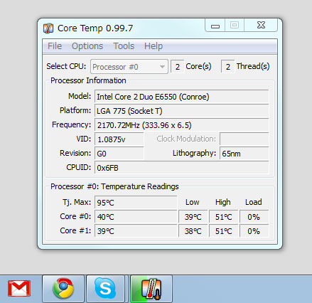 「Core Temp」v0.99.7.10