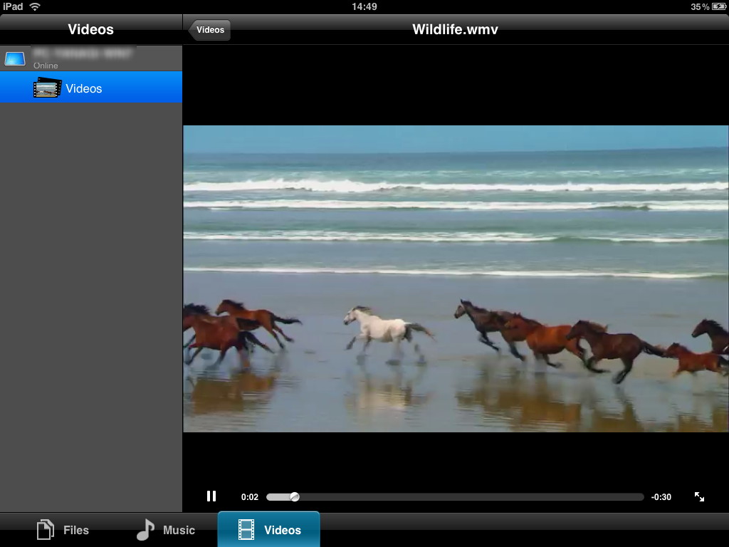 「ZumoCast」v1.0.1（iPadで利用した場合）