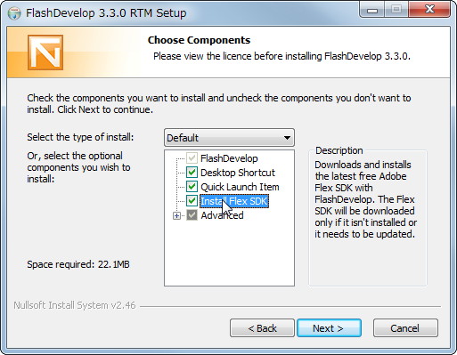 「FlashDevelop」v3.3.0