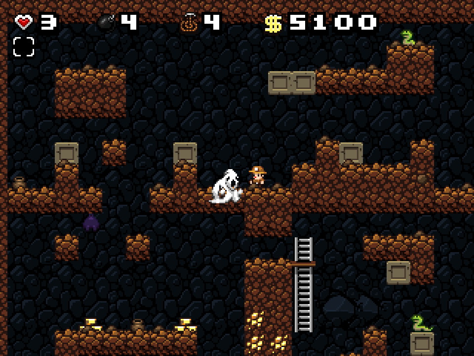 同じステージに居続けると触れるだけでゲームオーバーになるゴーストが登場