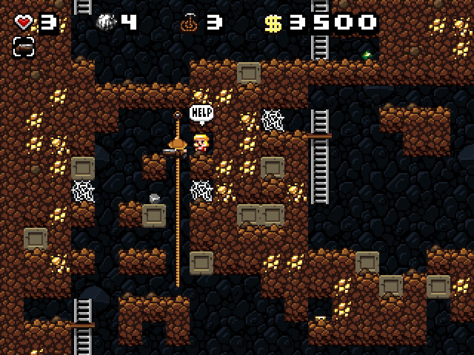 美女を助けて階段まで連れて行くとライフが1つ増える。積極的に助けよう