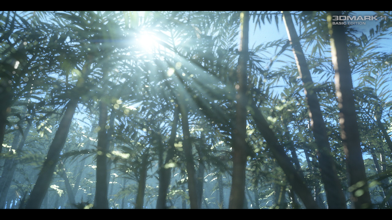 デモモードでは深海を進む探査船や高地にたたずむ寺院の様子が描かれる。ベンチマークではこれらのシーンなどを利用してグラフィックや物理演算のテストが可能