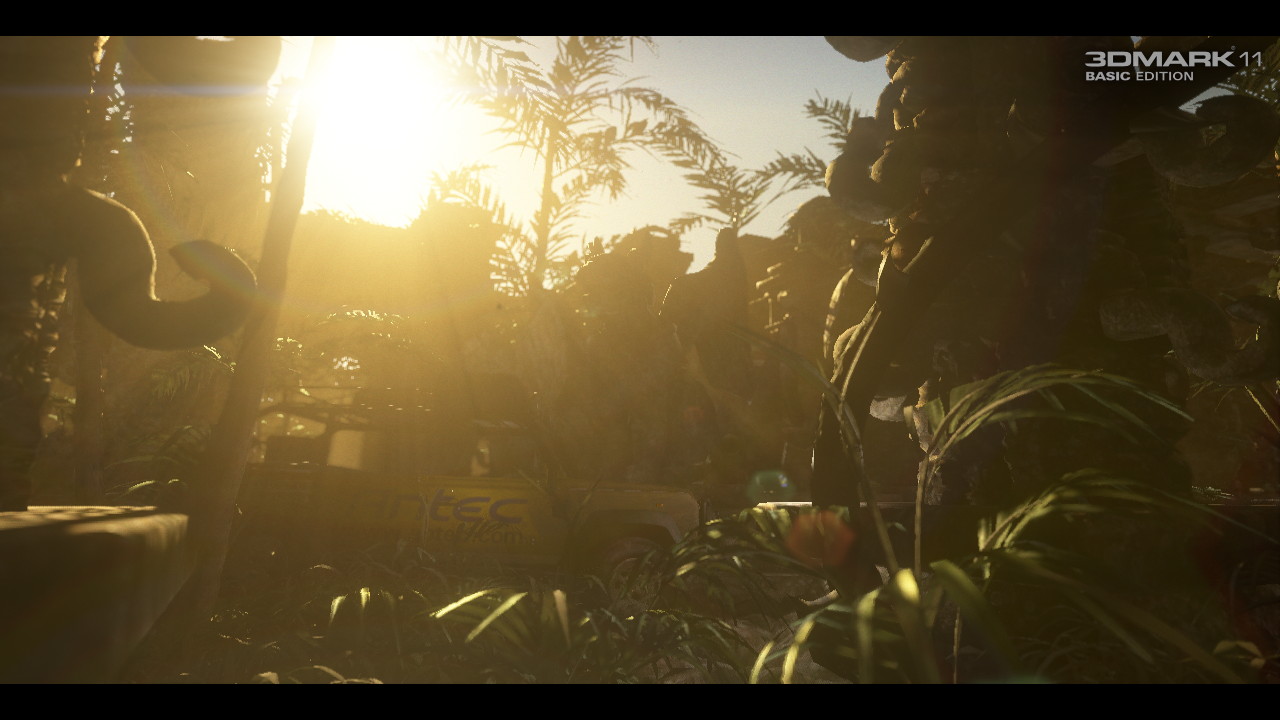 デモモードでは深海を進む探査船や高地にたたずむ寺院の様子が描かれる。ベンチマークではこれらのシーンなどを利用してグラフィックや物理演算のテストが可能