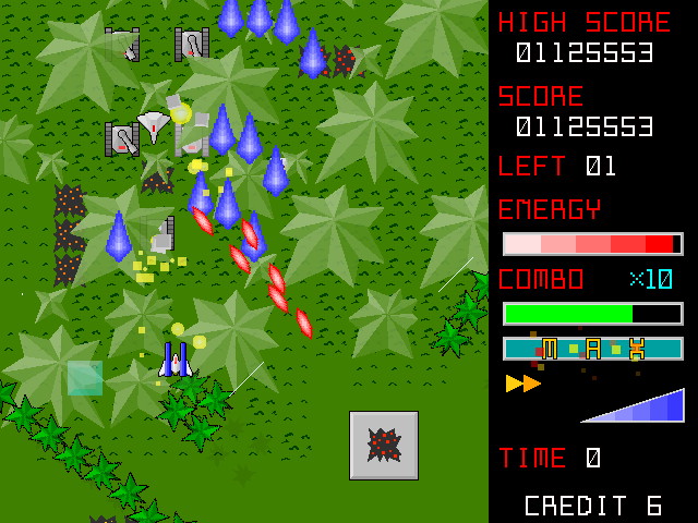 敵を倒しながら進むオーソドックスな2D縦スクロールシューティング