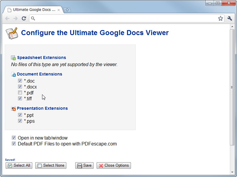 「Ultimate Google Docs Viewer」v0.8.4.7