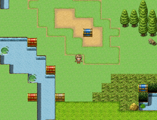 ダンジョンには宝箱が無数に存在。色によって出てくるアイテムのレア度が変わる