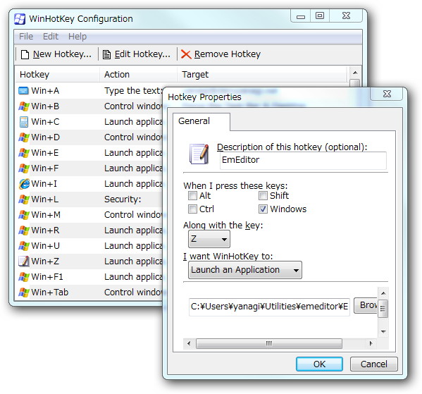 「WinHotKey」v0.70