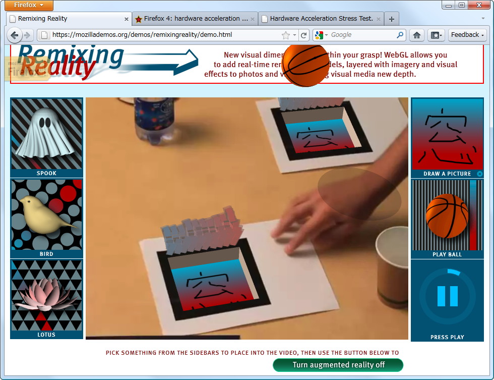 “Web O' Wonder”に掲載されているデモ