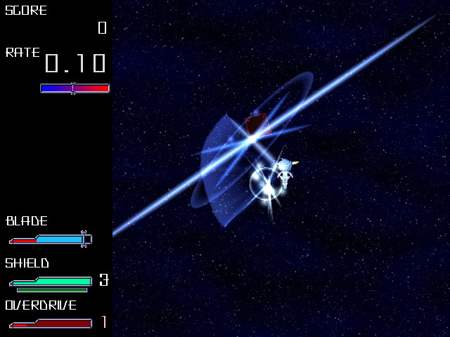 ブレードによる近距離攻撃を主体とした縦スクロールシューティングゲーム